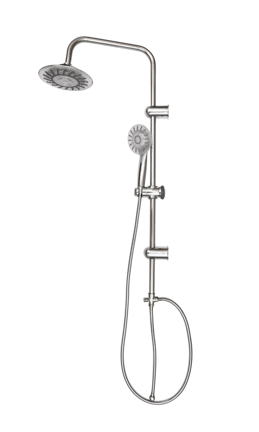 All Metal Dual Shower Head Combo with Hand Held and Rain Shower Head